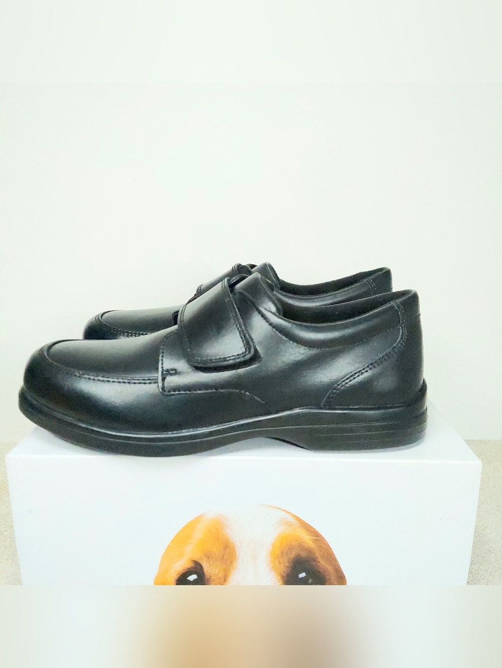 Hush Puppies Boys Black Leather Slip-On Formal Dress School Shoes Size 3.5 NWT - Picture 3 of 13